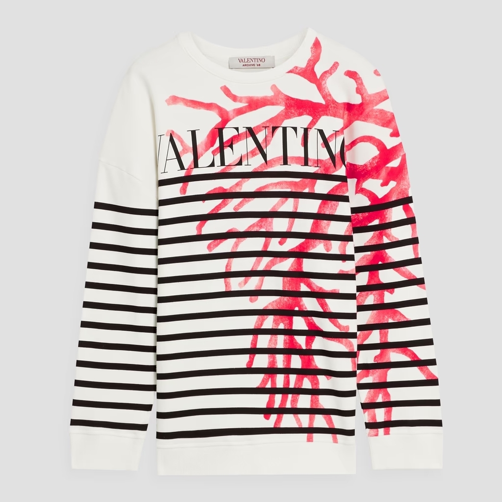 Valentino Garavani Printed French Cotton Terry Sweatshirt - Picture 3 of 14